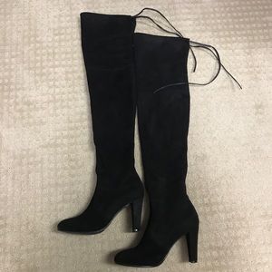 Black Over the Knee Boots Stuart Weitzman DUPE